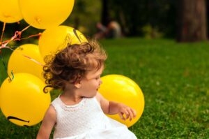 toddler in the grass